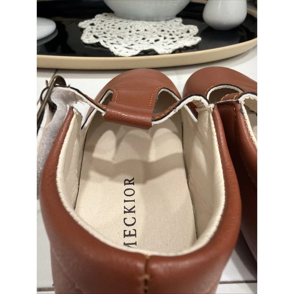 Meckior Shoes Girls Size 12.5 Mary Jane  Vegan Leather Toddler Kids Hook/Loop